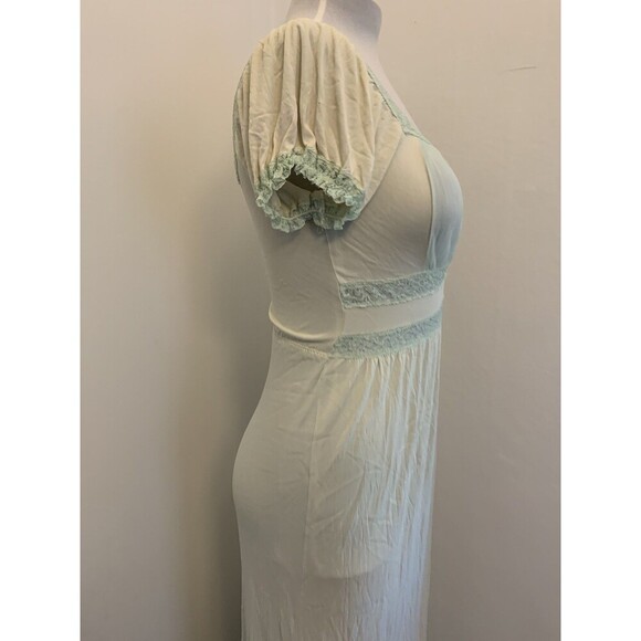 Charmode Mint Green VTG 60s Coquette Milkmaid Babydoll Fairy Nightgown Sleeve 34 - Picture 10 of 16